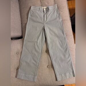 Madewell Women's emmet wide leg cropped jeans baby blue